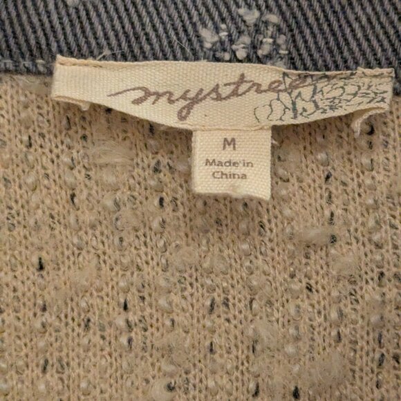 Women's  Mystree Wool Blend Denim Trim with Pockets-Size Medium - Picture 2 of 4